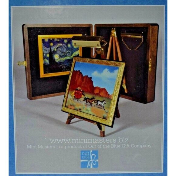 Out of the Blue Mini Masters Thomas Kinkade Miniature Fine Art with Easel - Picture 4 of 8